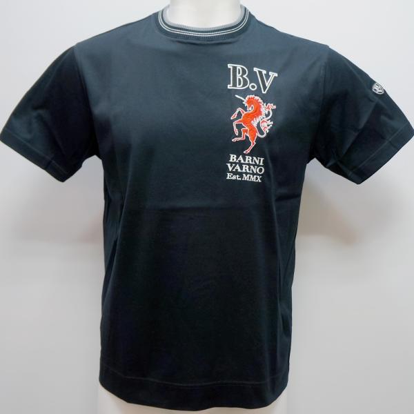 バーニヴァーノ・ユニコーン刺繍 半袖 Tシャツ(LL) 25 春夏 SS 新作 BSS-OTH5231-09-LL BARNI VARNO (LL)