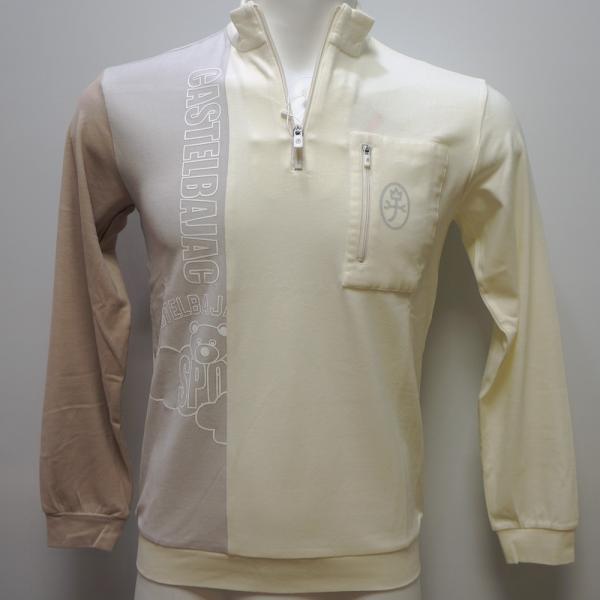 カステルバジャック 運動競技・24 秋冬 AW・新作・起毛 ZIPUP 長袖スポーツシャツ(M)(L)(LL)7234371122-01