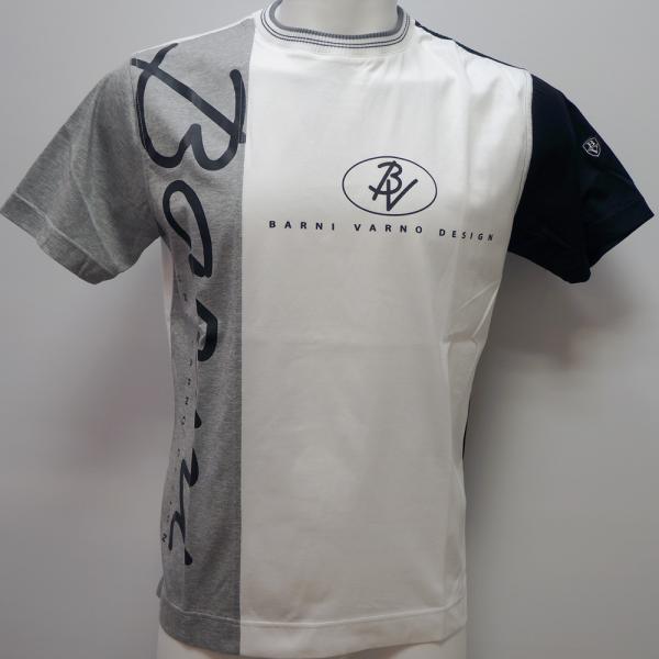 バーニヴァーノ・ロゴプリント 半袖 Tシャツ(M)(L) 25 春夏 SS 新作 BSS-OTH5226-01 BARNI VARNO (L)(M)|aldo洋品店