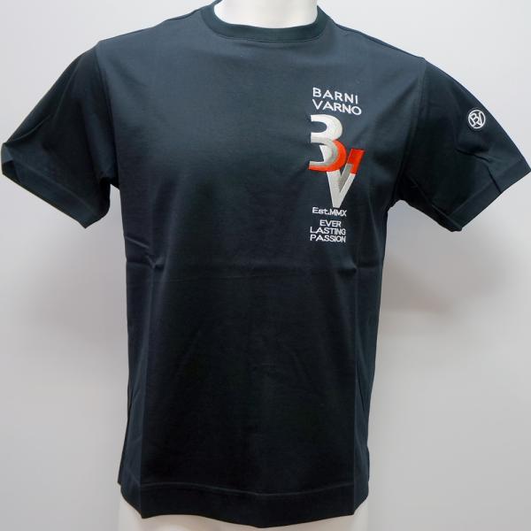 バーニヴァーノ・BV刺繍 半袖 Tシャツ(M)(L) 25 春夏 SS 新作 BSS-OTH5234-09 BARNI VARNO (M)(L)