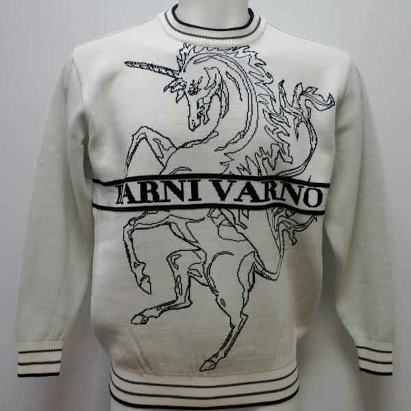 バーニヴァーノ・25 秋冬 AW 新作(M)(L)ユニ玉蜀黍 丸首 プルオーバー(M)(L)BAW-OSW5405-01 BARNI VARNO