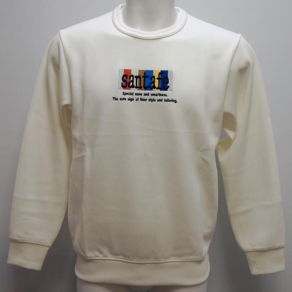 サンタフェ・25 AW 秋冬・ロゴタイプ刺しゅう 丸首 調教師(L)(LL)(3L)(4L)25-84404-001