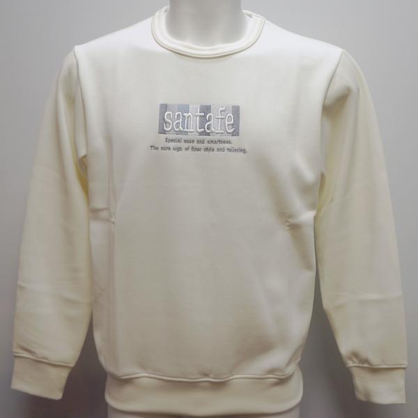 サンタフェ・25 AW 秋冬・ロゴタイプ刺しゅう 丸首 調教師(L)(LL)(3L)(4L)25-84404-002