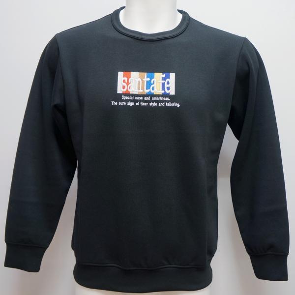 サンタフェ・25 AW 秋冬・ロゴタイプ刺しゅう 丸首 調教師(L)(LL)(3L)(4L)25-84404-019