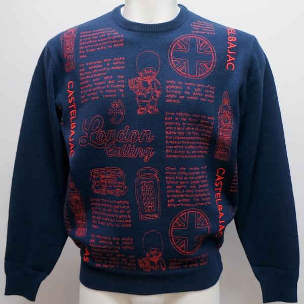 カステルバジャック・25 秋冬 AW・新作・刺繍柄 セーター(L)(LL)7215461112-59