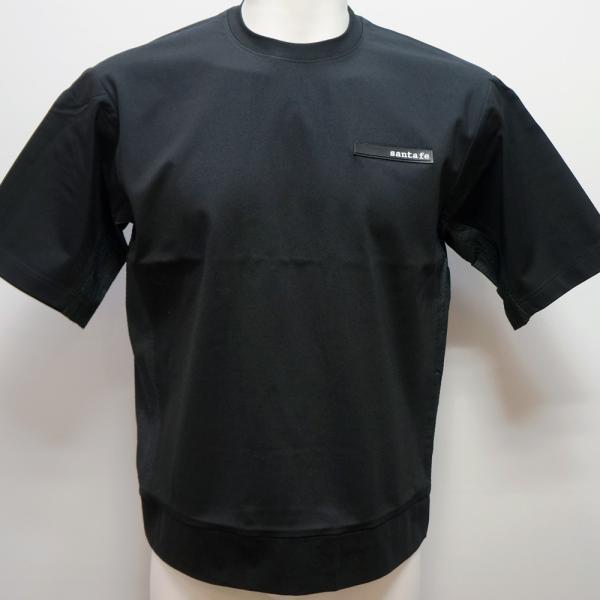 サンタフェ・25 春夏 SS 新作・ポンチ&times;タフタ オーバーサイズ 半袖Tシャツ(L)(LL)(3L)25-83406-019｜aldo洋品店