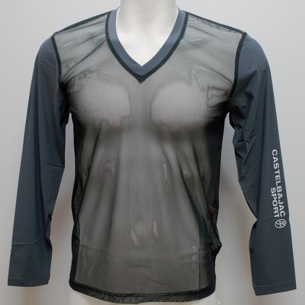 カステルバジャック スポーツ・25 春夏 SS・新作・メッシュ切り替え インナー 長袖ＶネックＴシャツ(M)(L)(LL)7235271109-97 6,545円