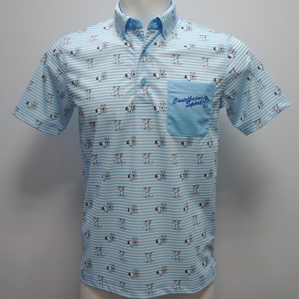 カステルバジャック スポーツ・25 春夏 SS・スヌーピー 半袖ポロシャツ(M)(L)(LL)7235274101-53