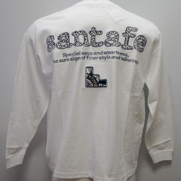 サンタフェ・26 春夏 SS 新作・アニマルアップリケ オーバーサイズ 長袖Tシャツ(L)(LL)(3L)26-85401-003