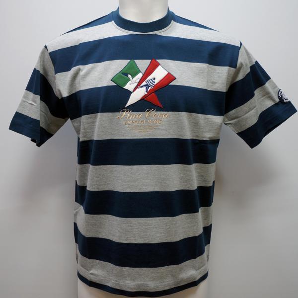シナコバ・26 春夏 SS 新作・ボーダー 半袖 Tシャツ(L)(LL)26120530-920|aldo洋品店