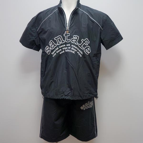 サンタフェ・26 春夏 SS 新作・シャカシャカ 半袖二分の一ZIP さる股引き 上下(L)(LL)(3L)(4L)26-55403-018 26-55404-018