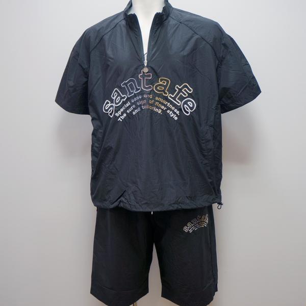 サンタフェ・26 春夏 SS 新作・シャカシャカ 半袖二分の一ZIP さる股引き 上下(L)(LL)(3L)(4L)26-55403-019 26-55404-019