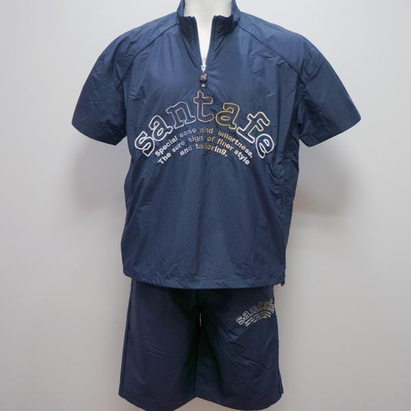 サンタフェ・26 春夏 SS 新作・シャカシャカ 半袖二分の一ZIP さる股引き 上下(L)(LL)(3L)(4L)26-55403-098 26-55404-098