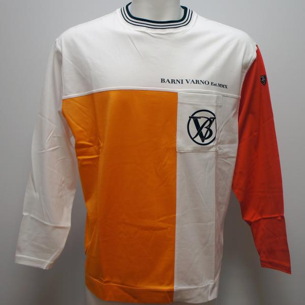 バーニヴァーノ 26 春夏 SS 新作 配色切り替え 長袖Tシャツ(LL)BSS-PTN5537-01-LL BARNI VARNO(LL)｜aldo洋品店