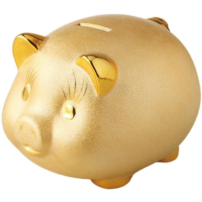 楽天市場】金箔 金豚ちゃん 大 陶製 ぶた 置物 ギフトラッピング無料