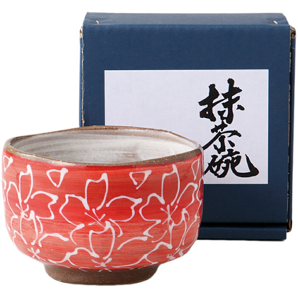 楽天市場】抹茶碗 抹茶茶碗 粉引梅野点抹茶碗 陶器 美濃焼 日本