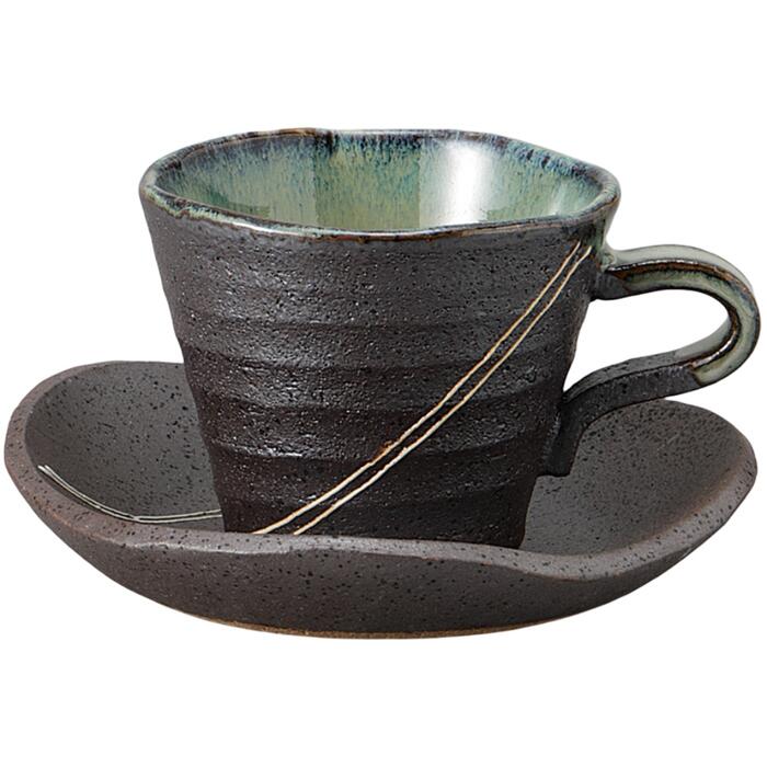 コーヒーカップ コーヒー碗皿 銀河 土物 カップ＆ソーサー 陶器 美濃焼 日本製 喫茶店 カフェ レストラン 食器 食洗機可 電子レンジ可 セット おしゃれ かわいい シンプル 業務用