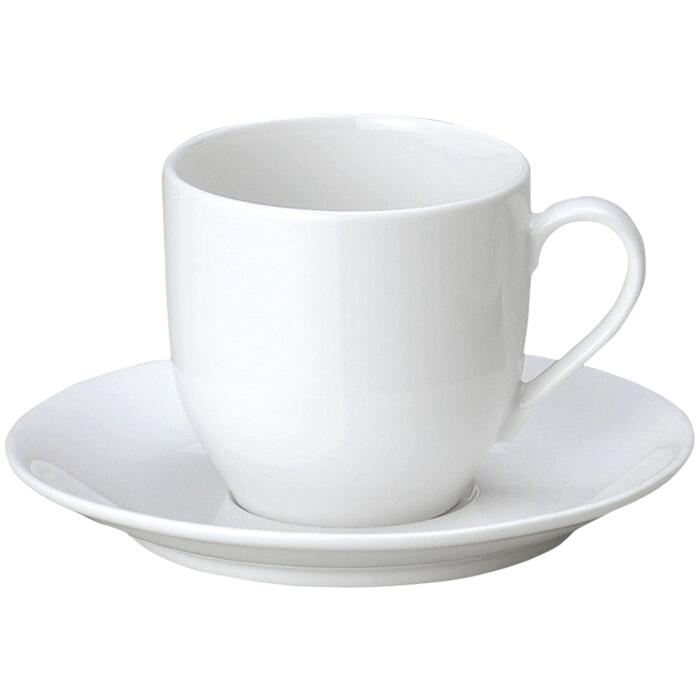 コーヒーカップ コーヒー碗皿 ダイヤセラム アメリカン碗皿 カップ＆ソーサー 磁器 美濃焼 日本製 喫茶店 カフェ レストラン 食器 食洗機可 電子レンジ可 セット おしゃれ かわいい シンプル 白 ホワイト 業務用