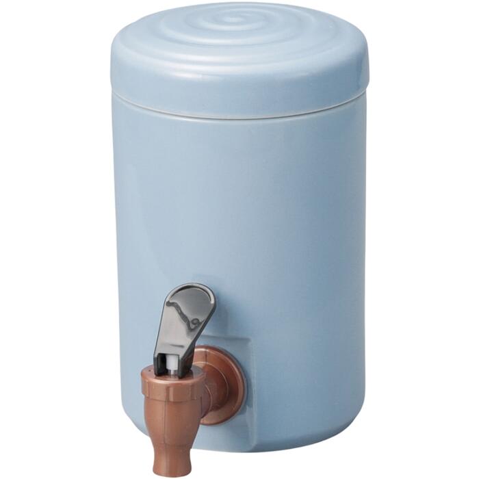 焼酎サーバー 陶器製 木製台付き 陶器製熟成焼酎サーバー「800ml」 (陶器カップ2個付き,木製