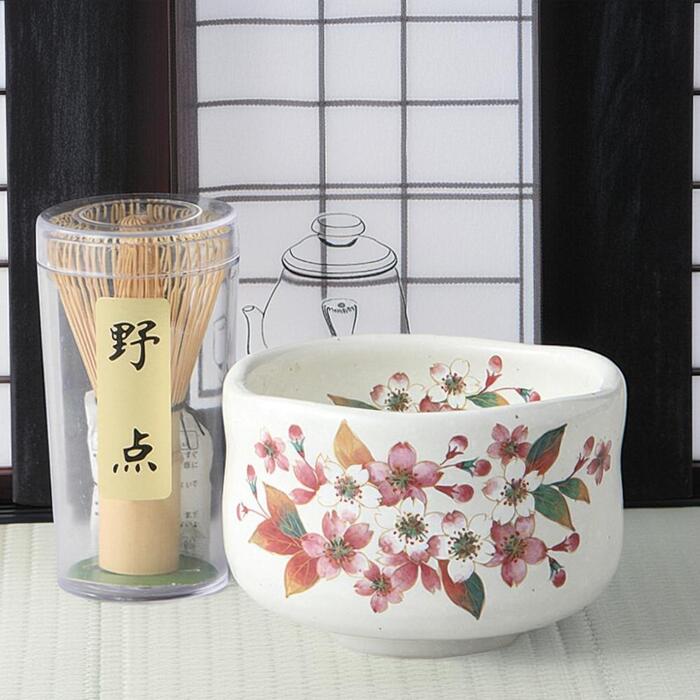 楽天市場】抹茶碗 抹茶茶碗 万葉草花 桜 小抹茶碗 野点茶筅