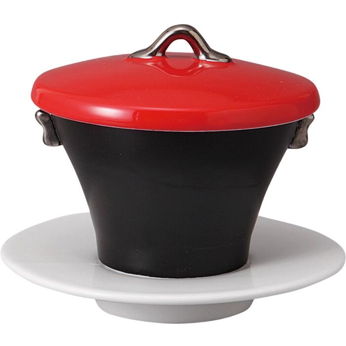茶碗蒸し 食器 赤蓋（皿付）スイーツカップ 茶碗むし ちゃわんむし むしわん むし碗 蒸し器 蒸し碗 おしゃれ かわいい 日本製 美濃焼 食洗機対応 電子レンジ対応