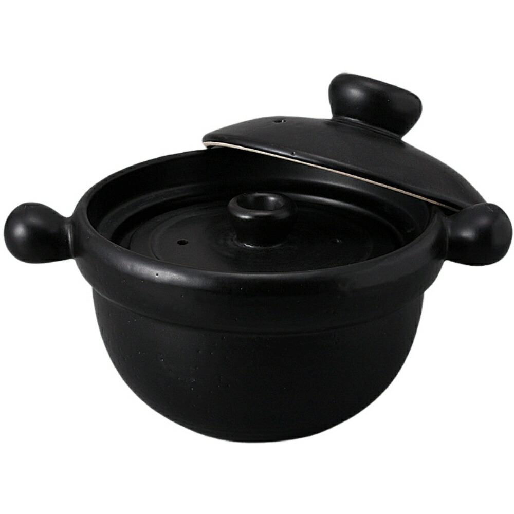 【貨物輸送無料】田の実鍋 炊飯鍋 黒丸2.5合ごはん鍋 直火可 炊飯 ごはん鍋 炊飯釜 土鍋 萬古焼 生生世世焼 ばんこ焼 ばんこ 日本製 四日市 ふっくら ごはん おいしい 貨物輸送無料（構成要素一画を除く） ※IH相応うではありません。