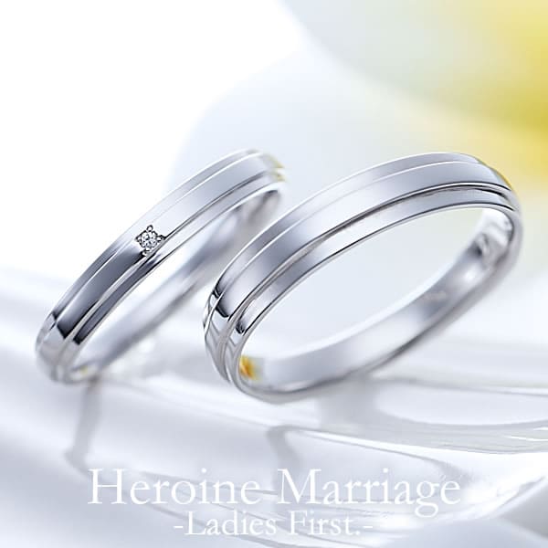 結婚指輪 ヒロインマリッジ ～Ladies Firstシリーズ～ 11-22-4161-SVPT プラチナシルバー 刻印無料 偶数号 対応 シンプル ペア 指輪 彼氏 彼女 プロポーズ 結婚 婚約 SV925 記念日 結婚式 結婚記念日 送料無料 2本セット カップル お揃い プレゼント (L28)｜Fiss