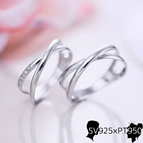 結婚指輪 ヒロインマリッジ プラチナ×シルバー 22-4246-PT_11-4246-SV マリッジリング ブライダルジュエリー プラチナリング メンズ ペアセット 刻印無料 セカンドマリッジ 妻 夫 父の日 母の日 プロポーズ 結婚1年記念日 一年記念日 1年記念日 送料無料 2本セット (L28)|Fiss