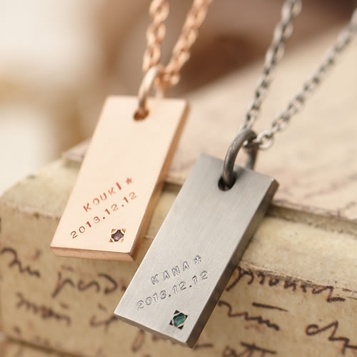 ペアネックレス 刻印無料 誕生石 Necklace01 Ks Bkpk Su シルバー セミオーダーセピア 名入れ ペンダント シルバー925 ネックレス ペアルック カップル ブランド 彼女 彼氏 デザイン お揃い シンプル 記念日 プレゼント 誕生日 結婚記念日 送料無料 6月 7月 Printholo Com