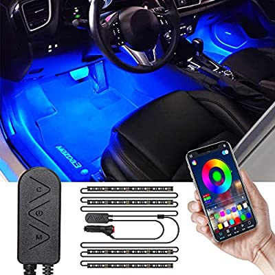 Seametal 車 Ledテープ 車雰囲気ライト Led テープライト フットランプ 音に反応 車内装飾用 Bluetooth コントロール ライト 足下照明 48枚 7色 接続モード Educaps Com Br