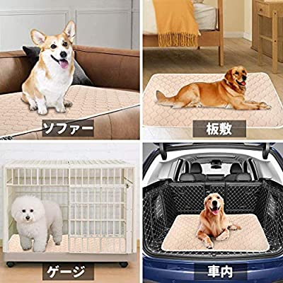 ペットシーツ 洗える 猫 犬用 おしっこパッド ペット用 トイレ下敷きマット 速乾 洗える 脱臭 抗菌 ベージュm 二枚セット Euroace Net