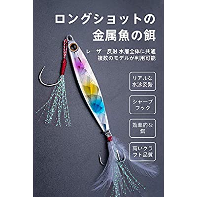 Ldt ルアー メタルジグ セット ショア ジギング アシストフック付き メッキ反射魚体 シーバス ヒラメ 青物サーフに最適 7g 10g 14g 21g 30g 40g 5個 10個装異色 30g 10個 Butlerchimneys Com