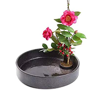 水盤 花器 花瓶 生花用の花器 フラワーベース フラワーアレンジメント陶器 花器 21cm 生け花 生け花用花器 陶器花入れ いけばな道具 華道用花器 ジャパネスク Senegrid Com