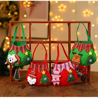 クリスマス ラッピング Jguang お菓子袋 かわいい ギフト ギフトバッグ サンタさん袋 サンタクロース トナカイ プレゼント 収納袋 袋 雪だるま 飾り 3周年記念イベントが 袋