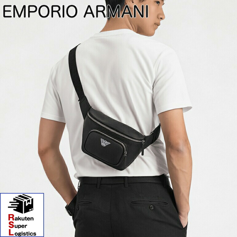 マラソン限定3つエントリーで21倍確定●最強配送 エンポリオ アルマーニ EMPORIO ARMANI バッグ ボディバッグ メンズ ウエストバッグ ベルトバッグ ブラック Y4O238 Y138E 81072【RSL】｜Alevel Express