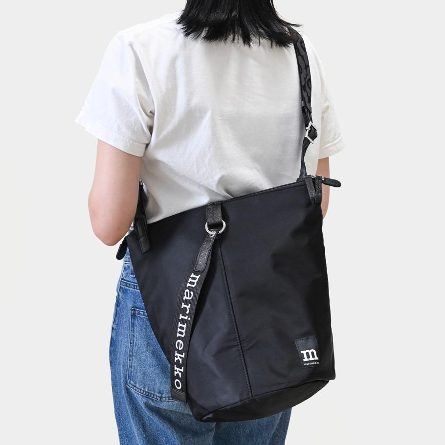 最強配送 マリメッコ marimekko ショルダーバッグ クロスボディ オール デイ バケット ソリッド レディース ブラック 91271 091271 009 北欧雑貨 北欧デザイン【RSL】 13,485円