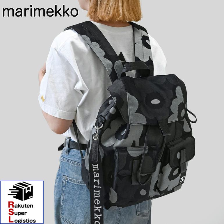 マラソン限定3つエントリーで21倍確定●最強配送 マリメッコ marimekko リュック エブリシング ウニッコ L 花柄 A4収納可 通勤 通学 軽量 レディース バッグ バックパック ブラック グレー ギフト 北欧雑貨 北欧デザイン 94811 094811 990【RSL】
