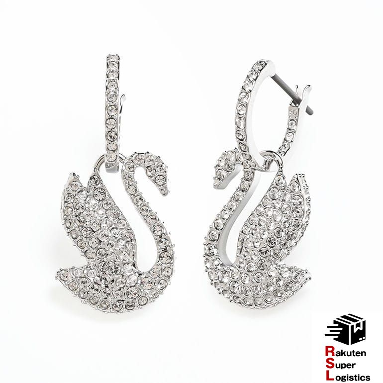 SWAROVSKI ドロップピアス 楽天市場】スワロフスキー スワン ドロップピアス スワン 白鳥