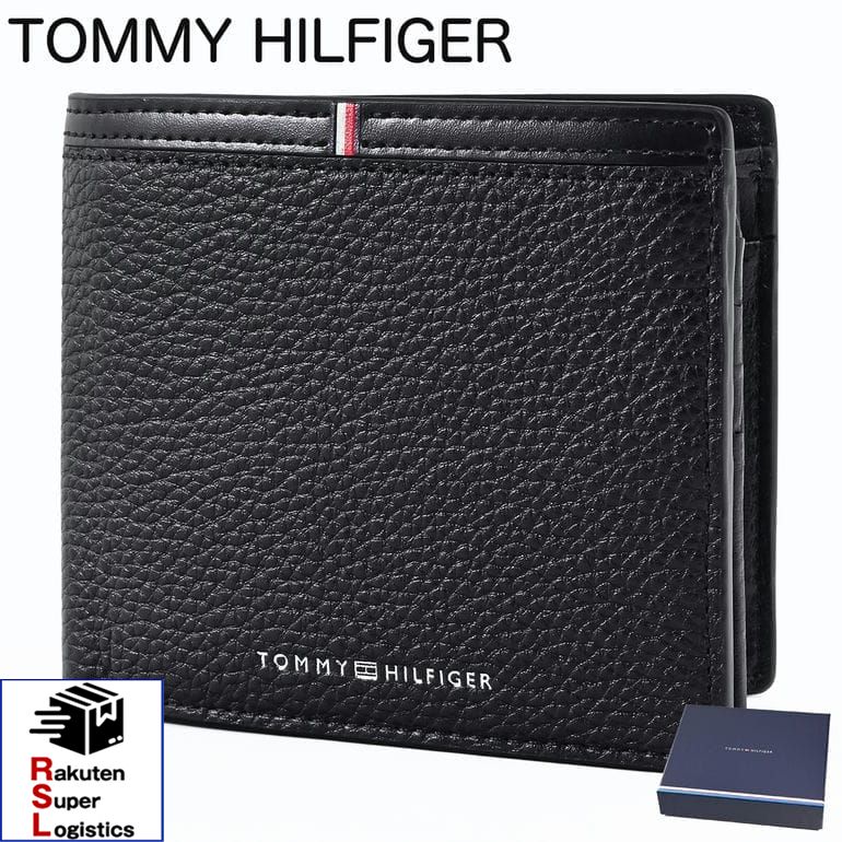 最強配送 トミーヒルフィガー 高品質ヨーロッパ輸入モデル TOMMY HILFIGER 二つ折り財布 小銭入れ付き メンズ CORP CC FLAP AND COIN ブラック AM0AM13969 BDS BK【RSL】