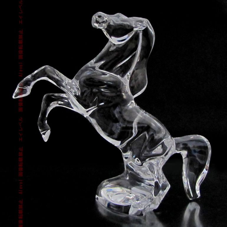 美品　baccarat クリスタル　いななく馬 本体のみ バカラ Baccarat いななく馬 フィギュア （クリア