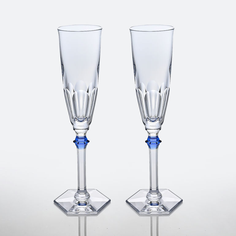 【楽天市場】バカラ Baccarat グラス シャンパンフルート ペア アルクール イヴ ブルーボタン シャンパングラス 25cm
