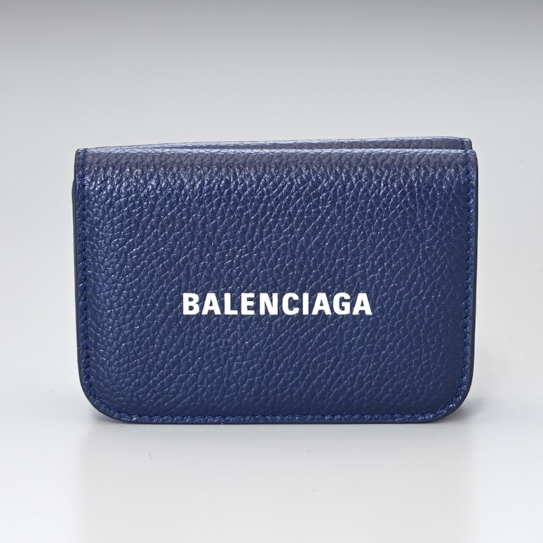 楽天市場 バレンシアガ Balenciaga 3つ折り財布 レディース ミニ財布 ミニウォレット スマートウォレット キャッシュ Cash ネイビー 1izi3 4691 Alevel エイレベル