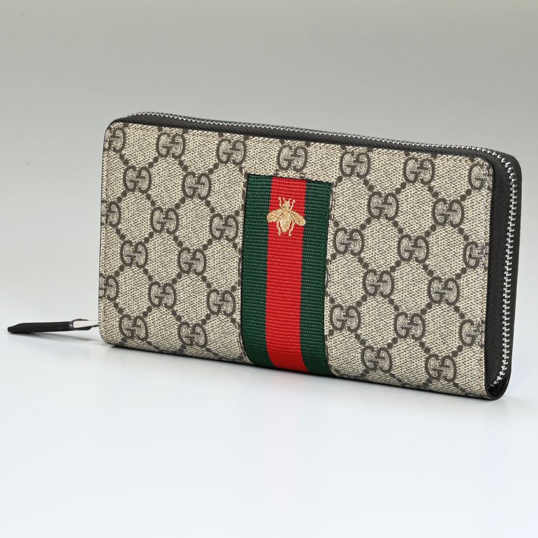 楽天市場 グッチ Gucci 長財布 メンズ レディース ラウンドファスナー ウェブ Ggスプリームキャンバス ベージュ Bee 4081 Klqcn 8461 Alevel エイレベル