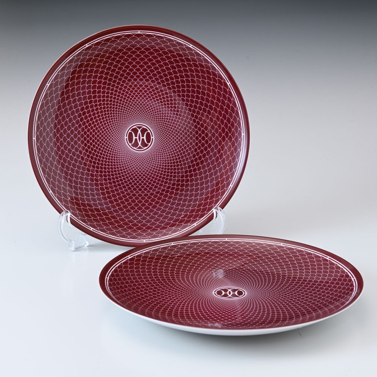 HERMES - エルメス HERMES 食器 デザートプレート 21cm ペア モザイク ヴァンキャトル P035007P プラチナ ポーセリン 中皿 磁器 陶器 新品 3239 楽天市場】【10%OFF】 エルメス 食器 デザートプレート 21cm