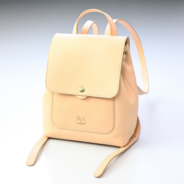 4/10 1:59まで 最大20倍 エントリー＆買いまわり★イルビゾンテ IL BISONTE リュック バッグ バックパック レディース Mezzomonte line ナチュラル BBA075PV0001NA276B