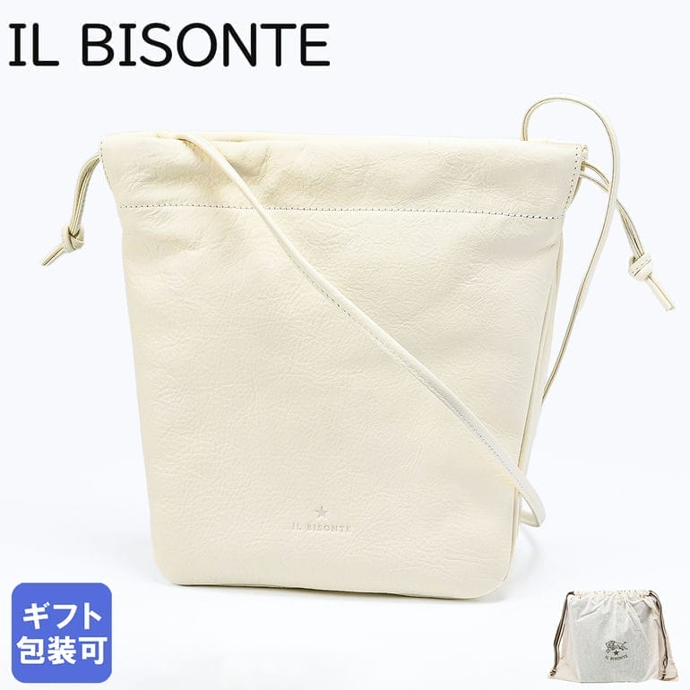 イルビゾンテ IL BISONTE バケットバッグ ショルダーバッグ レディース レザー ミルク BBU029PV0048WH175X