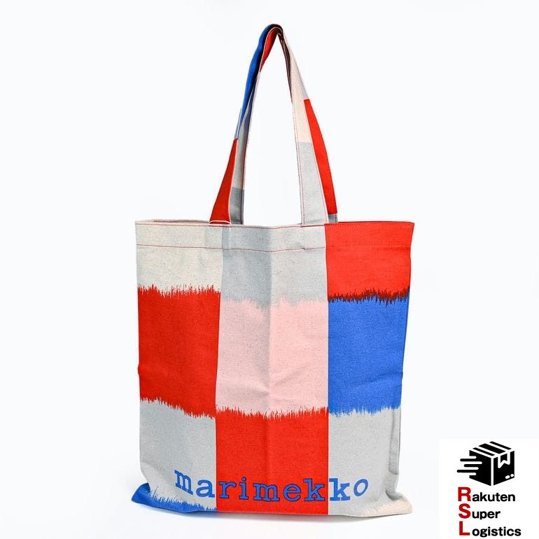 スーパーロジ出荷 マリメッコ marimekko トートバッグ Vankka チェック柄 ファブリックバッグ レディース マルチカラー 93983 093983 350 北欧雑貨 【RSL】【ラッピング不可】
