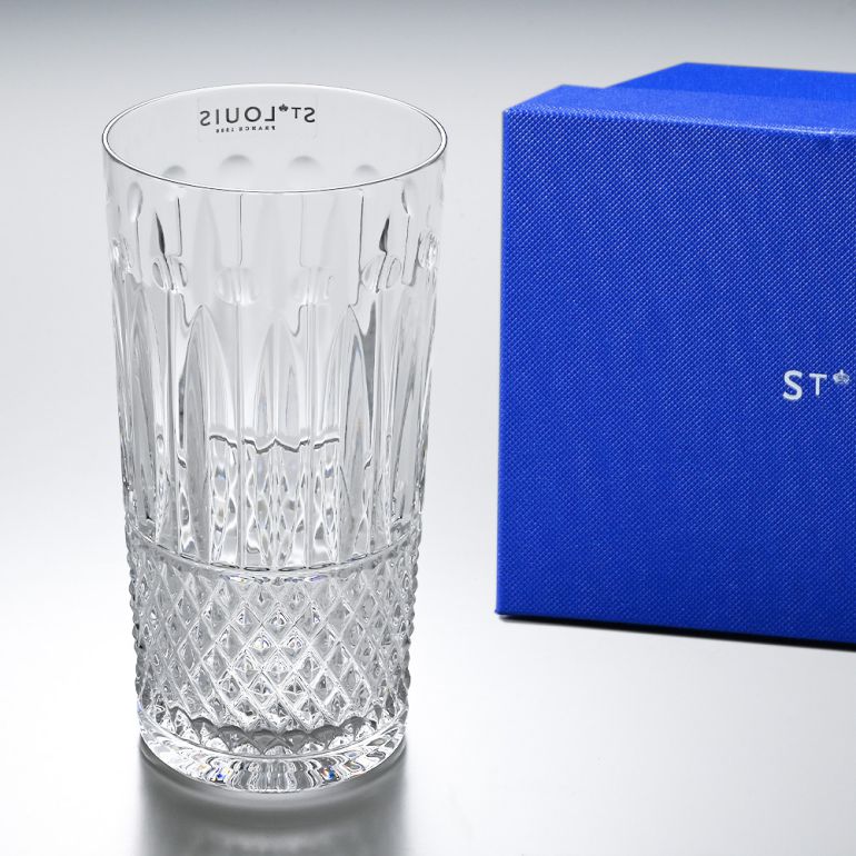 SAINT•LOUIS(サン・ルイ)オールドファッショングラス／ブルー アンティークサンルイトミーブルー被せワイングラス美麗な光の交錯