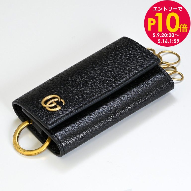 GUCCI グッチ キーケース プチ マーモント ダラーカーフ ダブルG