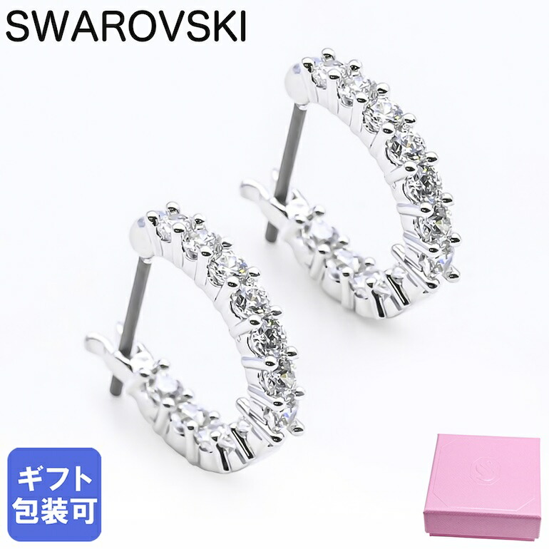 スワロフスキー 新品 Stone hoop ピアス スワロフスキー シルバー SWAROVSKI スワロフスキー ピアス Swarovski Constella サークル
